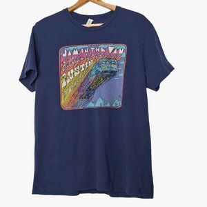 Jam In The Van Experience Austin 2020 Large T Shirt Blue Matt Adams Art Bands